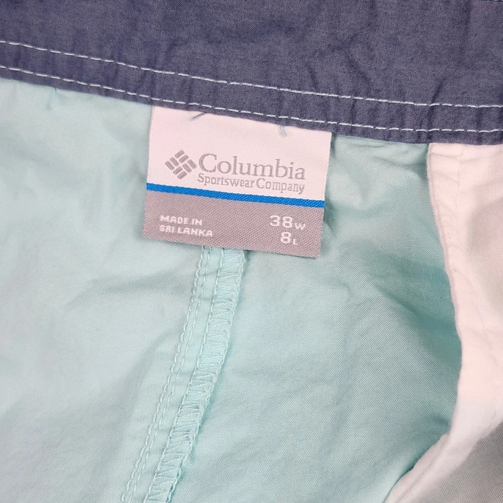 Columbia Mens 38 Shorts Casual Outdoor Hiking Travel Green Sportswear Beach Walk